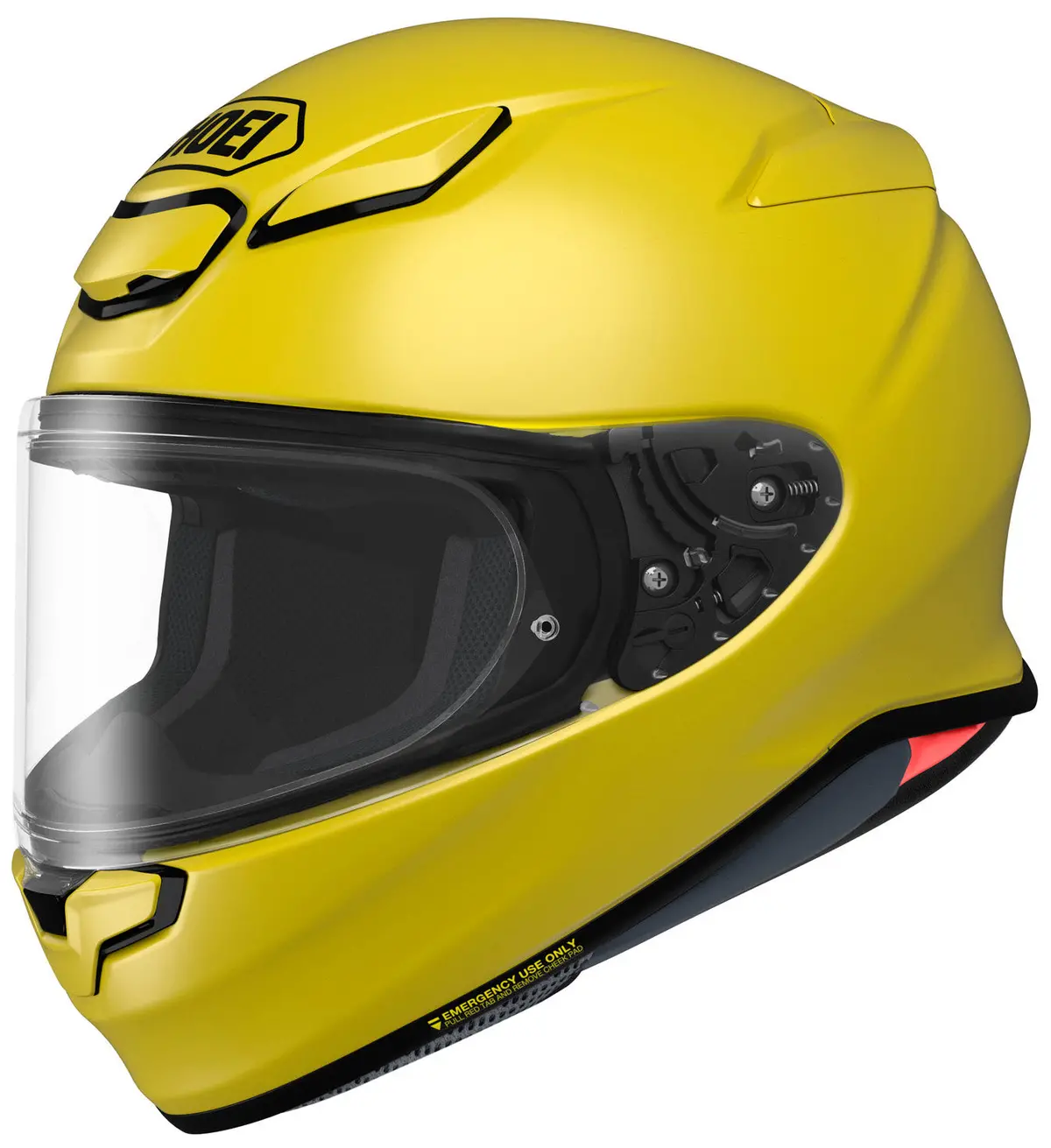 Shoei Rf-1400 Full-Face Motorcycle Helmet In Solid Brilliant Yellow 1