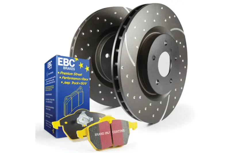 Ebc Yellowstuff High-Performance Brake Kit – Front Pads & Gd Grooved Rotors 1