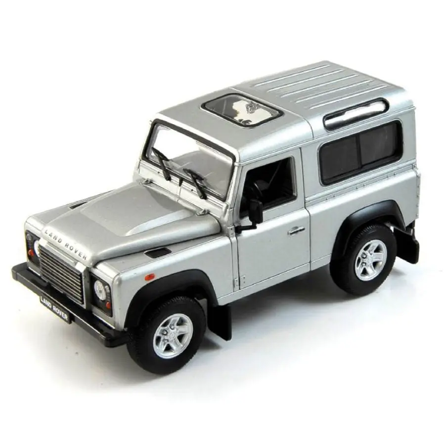 Land Rover Defender 90 Silver 14Cm Toy Car 1