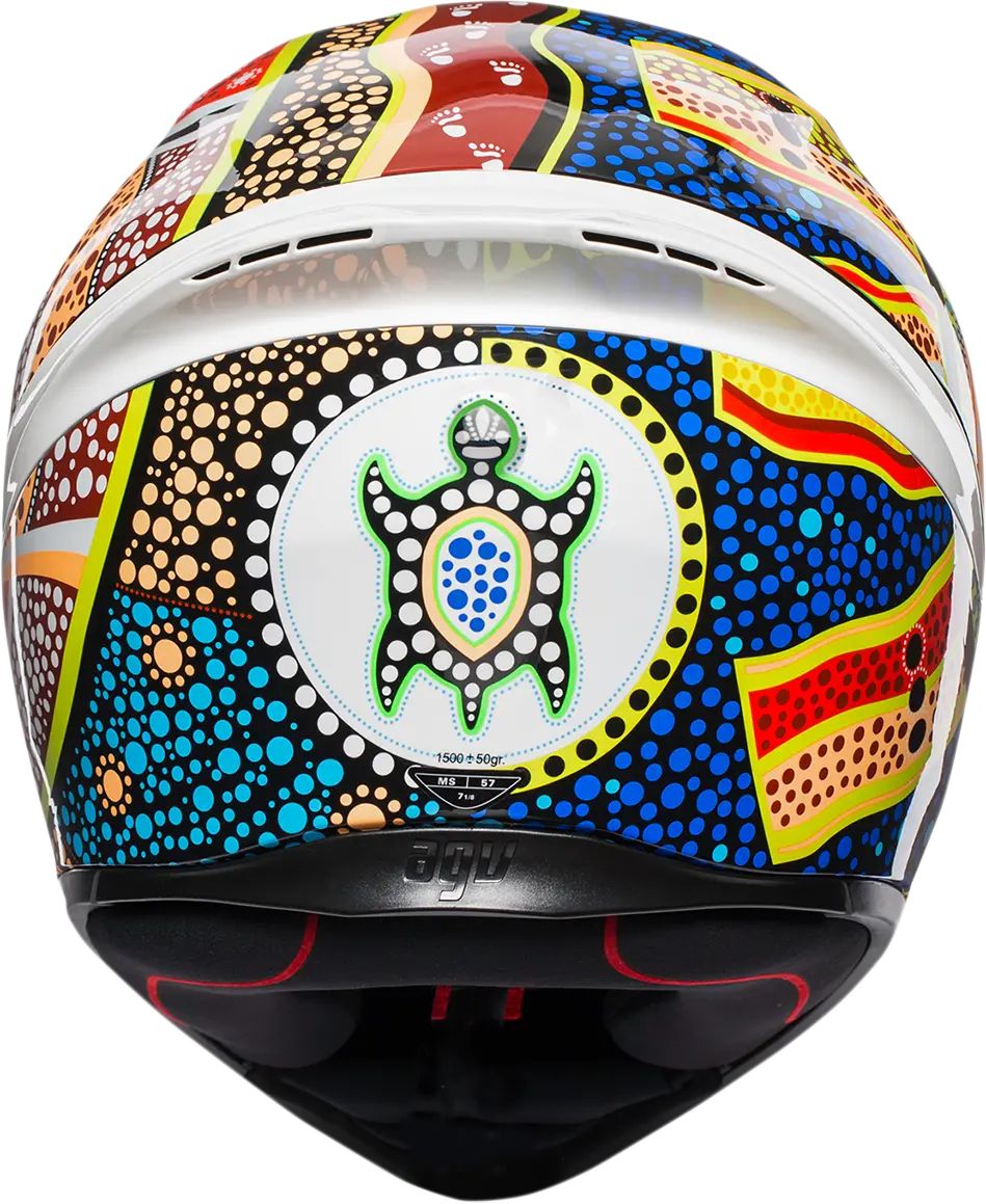 Agv K1 Motorcycle Helmet — Dreamtime Graphic, Large Size (Model 0281O0I0005009) 1