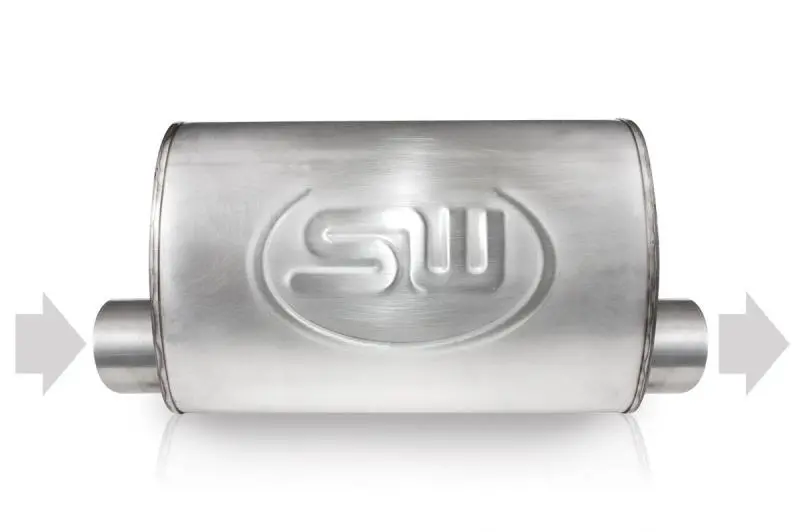 Stainless Works Exhaust Flange – 2.5-Inch Id Offset Inlet / 2.5-Inch Od Offset Outlet (Same-Side Configuration), 4X8 Inches 1