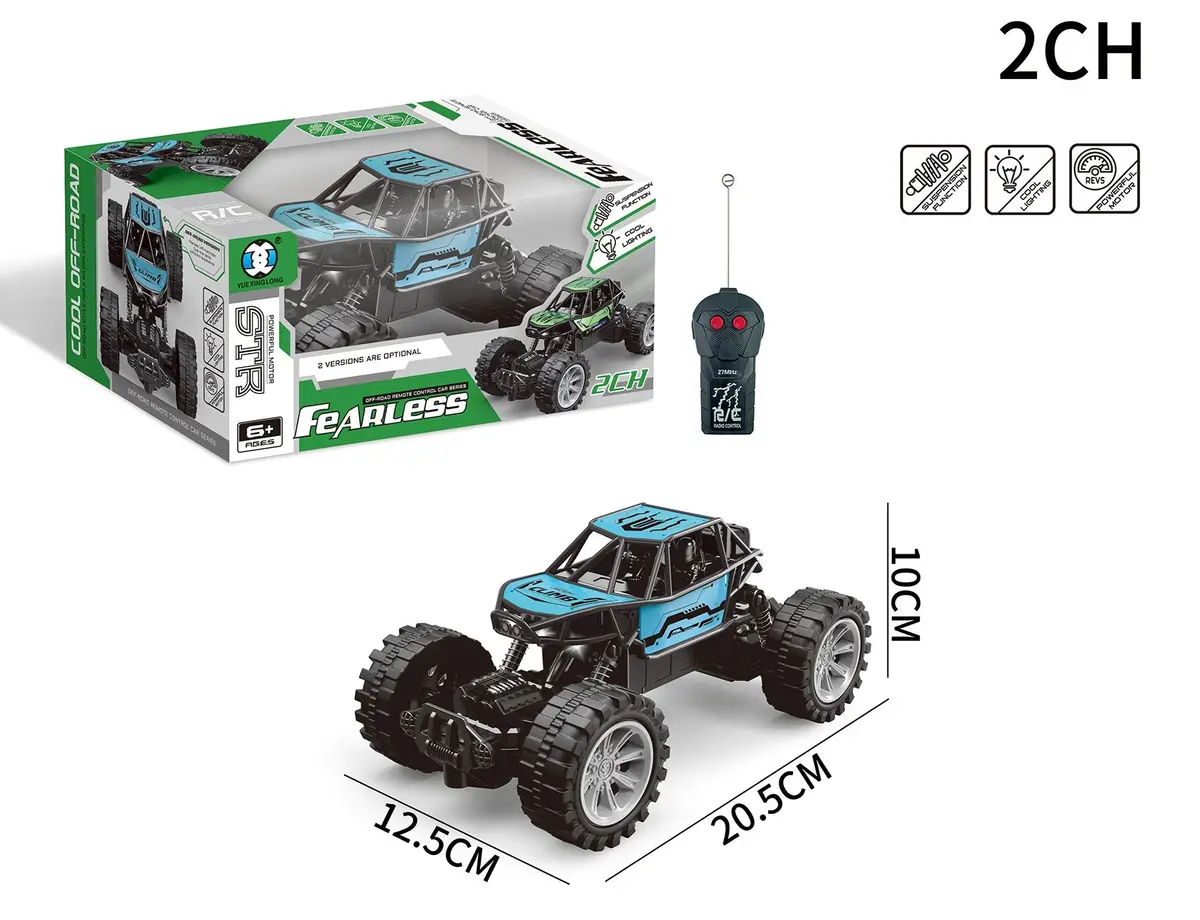 Fearless 2-Channel Die-Cast Off-Road Remote Controlled Rc Climbing Car - Green 1