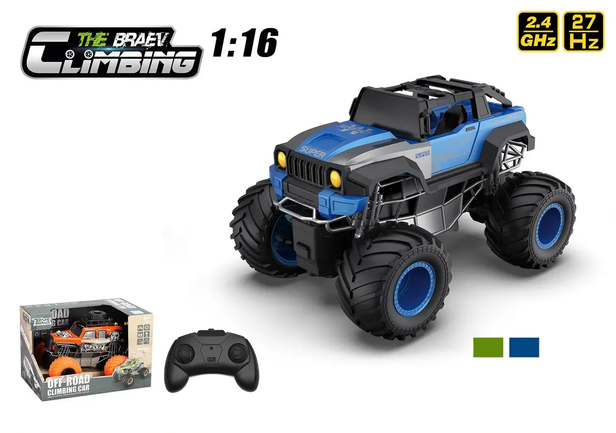 Rc Monster Truck - Off Road Climbing Car 1:16 Scale - Assorted 1