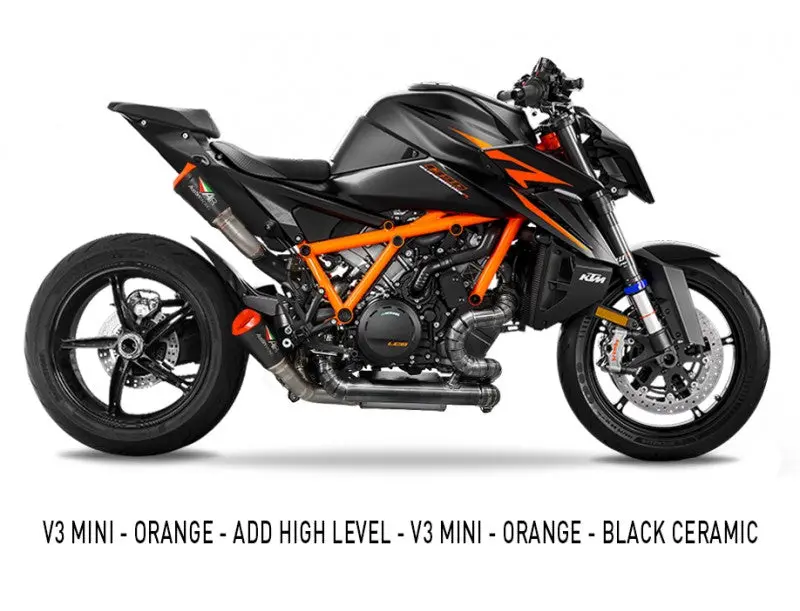 Austin Racing Rs2 Full Exhaust With V3 Mini-R Slip-On For 2023+ Ktm Superduke 1390 R 1
