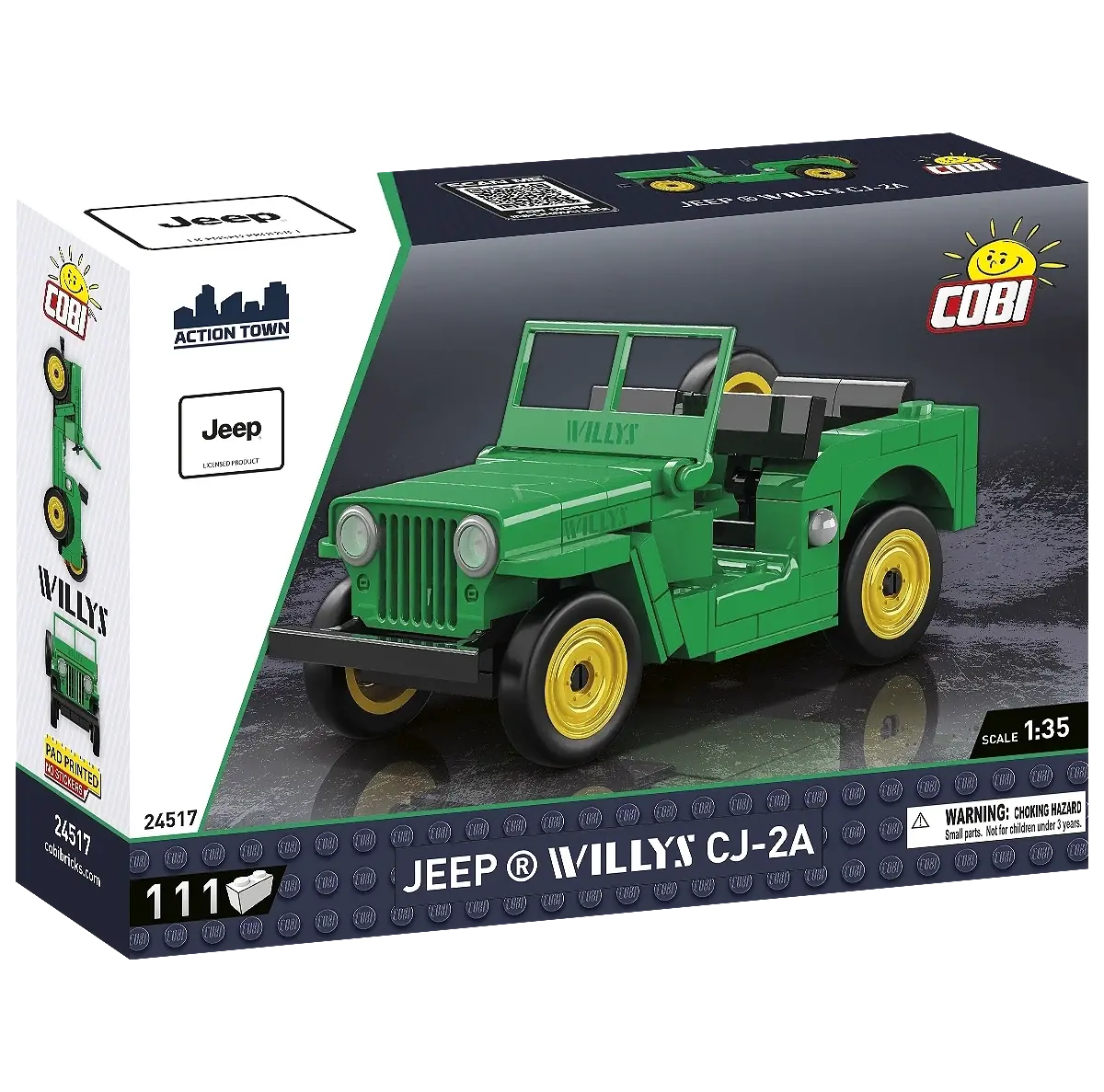Cobi Jeep Willys Cj-2A Green Model Kit 1