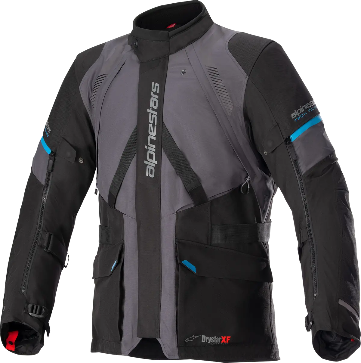 Alpinestars Monteira Drystar Waterproof Motorcycle Jacket – Gray/Black/Blue, Size Medium 1