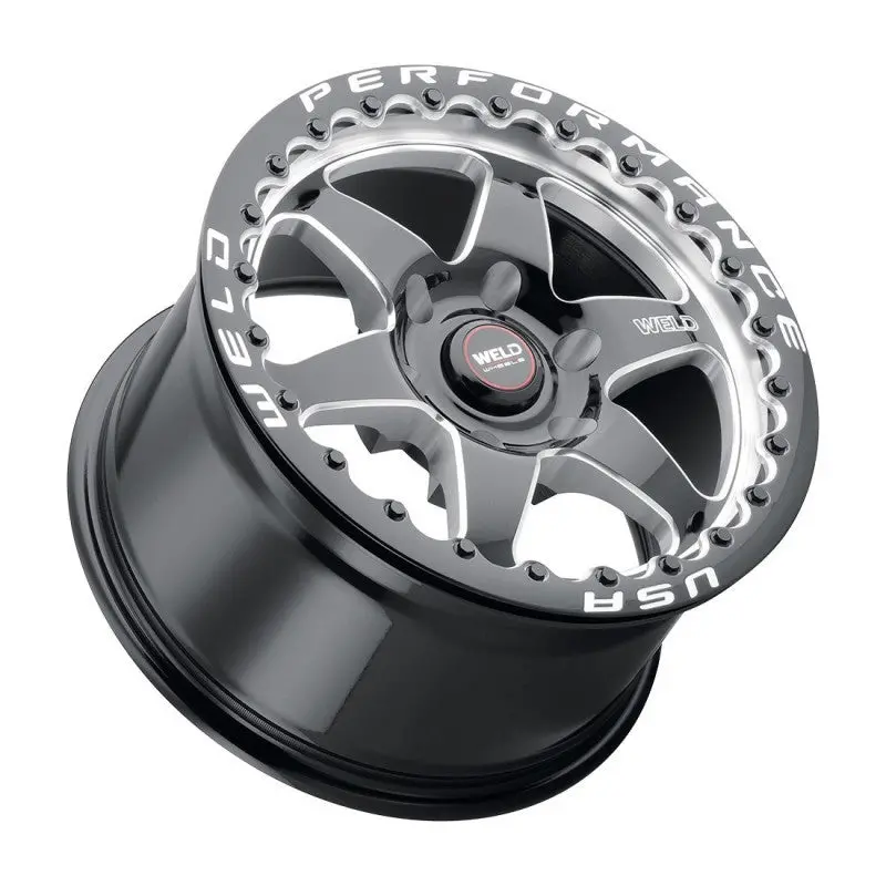 Weld Ventura 6 Beadlock Wheel – 17X10, Matte Black, 6X139.7 Bolt Pattern 1
