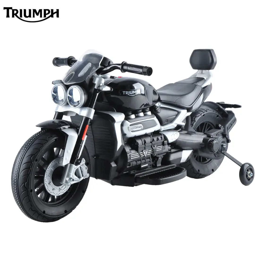 Triumph Rocket 3Gt Electric 12V Battery Powered Ride-On Motorbike - Black 1