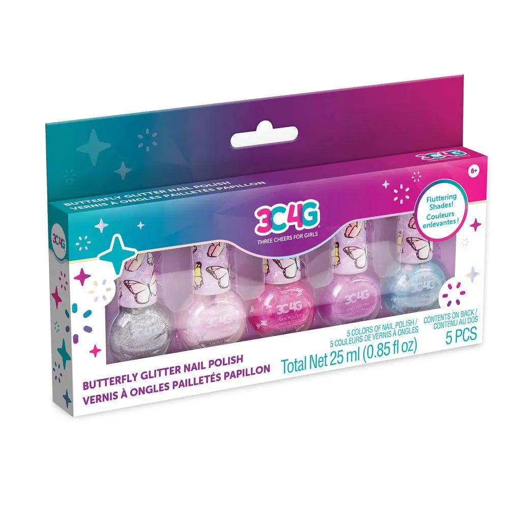 Make It Real 3C4g Butterfly Nail Polish Set 5Pk 1