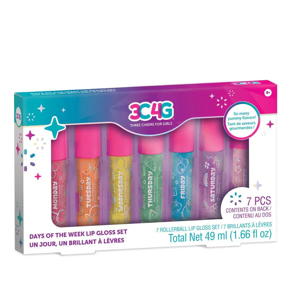 Make It Real 3C4g Days Of The Week Rollerball Lip Gloss Set 1