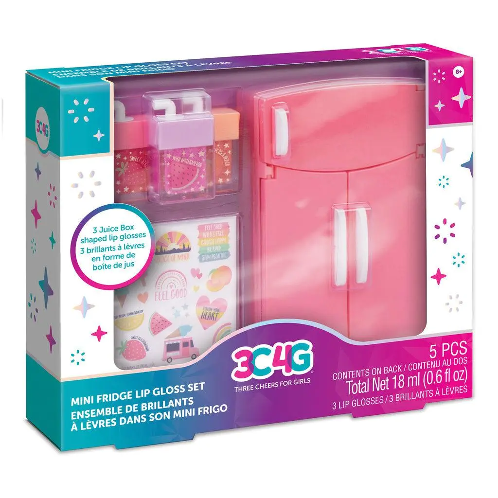 Make It Real 3C4g Mini Fridge Lip Gloss Set With Stickers 1