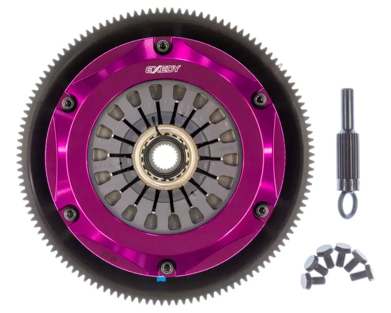 Exedy Hyper Twin Cerametallic Clutch Disc – Sprung Center, Pull-Type For 1993–1995 Mazda Rx-7 R2 1