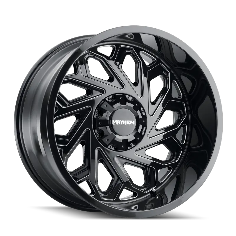 Mayhem Essex 20X9 Black Wheel With Milled Spokes — 6X135 Bolt Pattern, 18Mm Offset, 106Mm Hub Bore 1