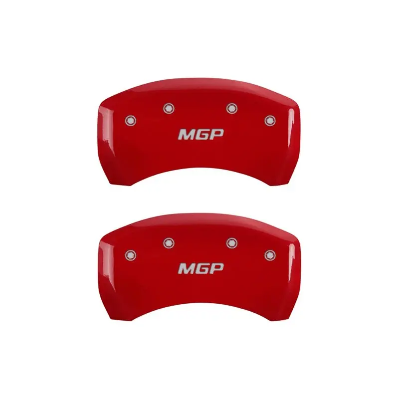 Mgp Rear Set 2 Caliper Covers Engraved Rear Mgp Red Finish Silver Ch 1