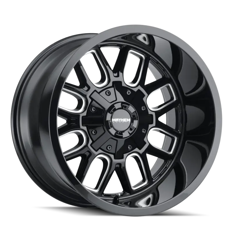 Mayhem Cogent Forged Wheel – 20X12 Inch, 6X135 Bolt Pattern, -51Mm Offset, 106Mm Hub Bore, Black W/ Milled Spokes 1