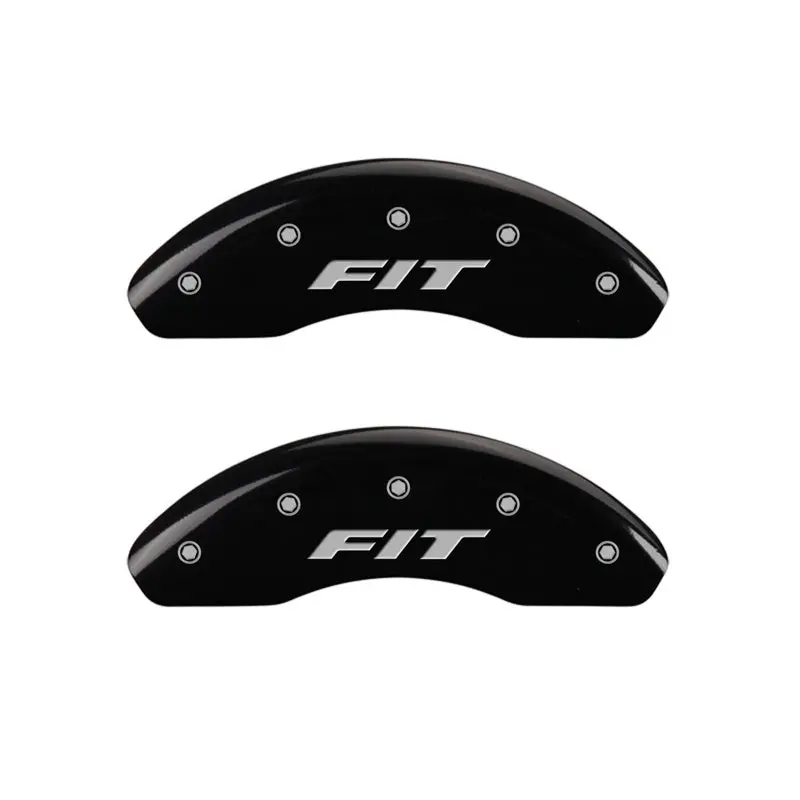 Mgp Front Set 2 Caliper Covers Engraved Front Fit Black Finish Silver Ch 1