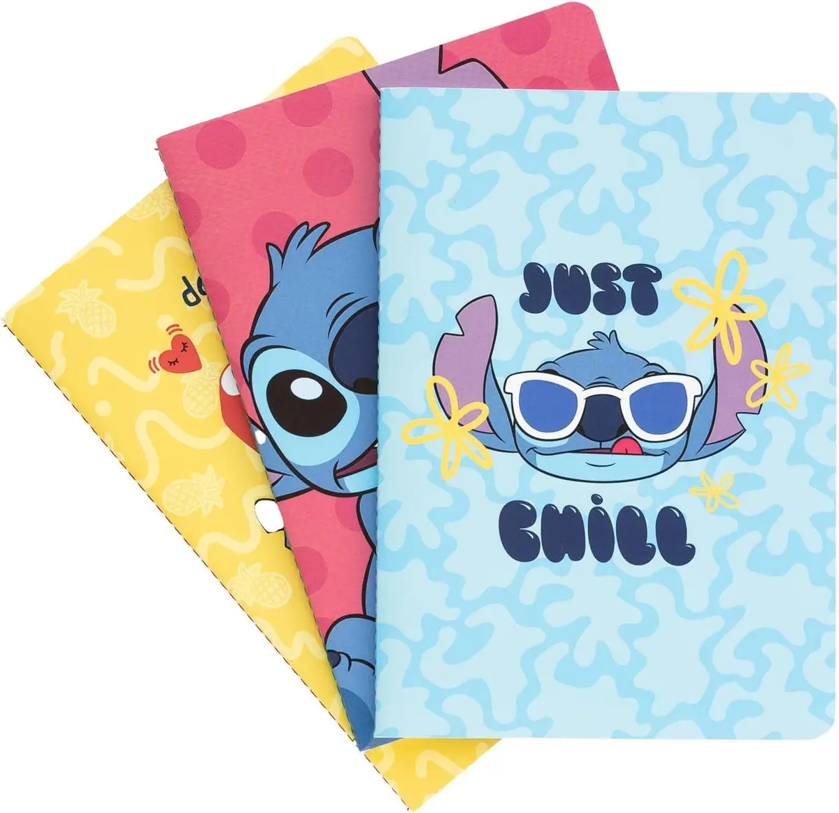 Disney Stitch Tropical Pack Of 3 A5 Notebooks 1