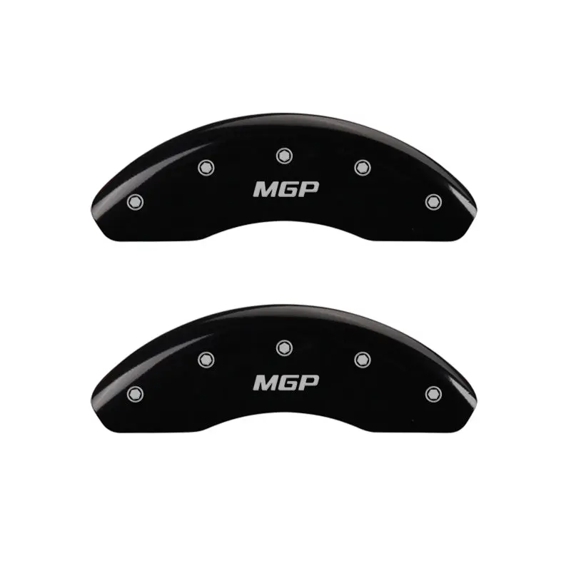 Mgp Engraved Caliper Covers – Front And Rear Pair With Matte Black Finish And Silver Chrome Detailing 1