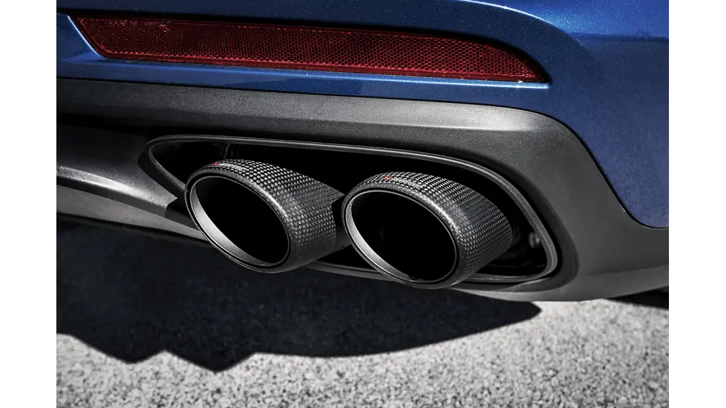 Akrapovic Carbon Fiber Tail Pipe Set For 2017–2020 Porsche Panamera Turbo, S, And Gts 1