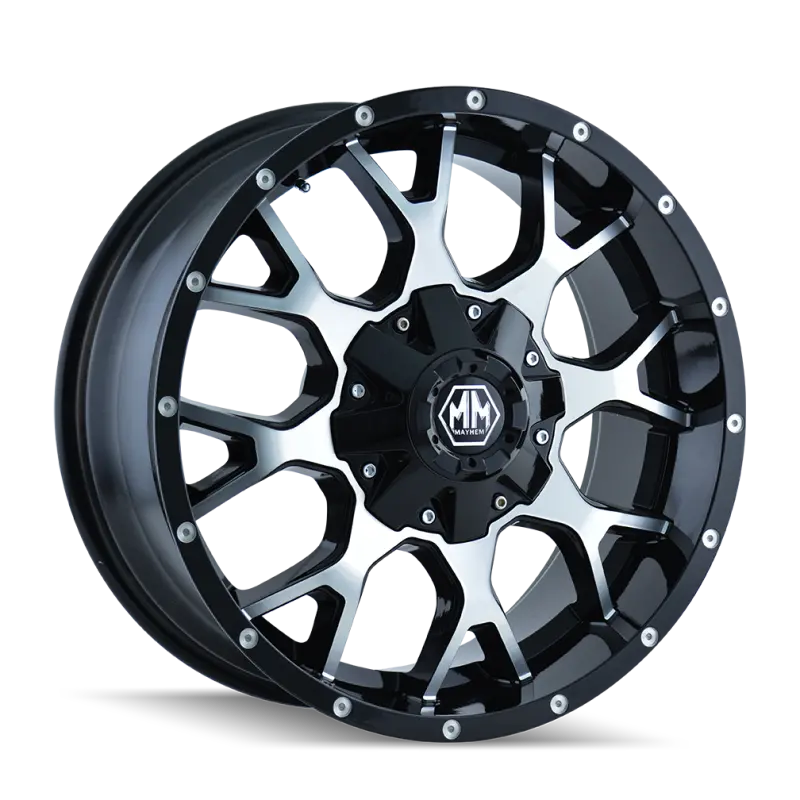 Mayhem 8015 Warrior 20X9 / 5X127 Bp / 0Mm Offset / 87Mm Hub Black/Machined Face Wheel 1