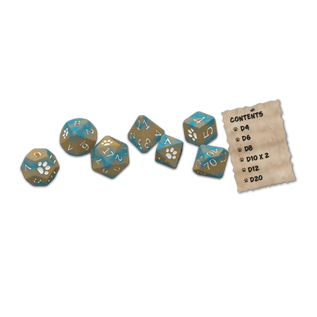Animal Adventures: The Faraway Sea Polyhedral Dice Set 1