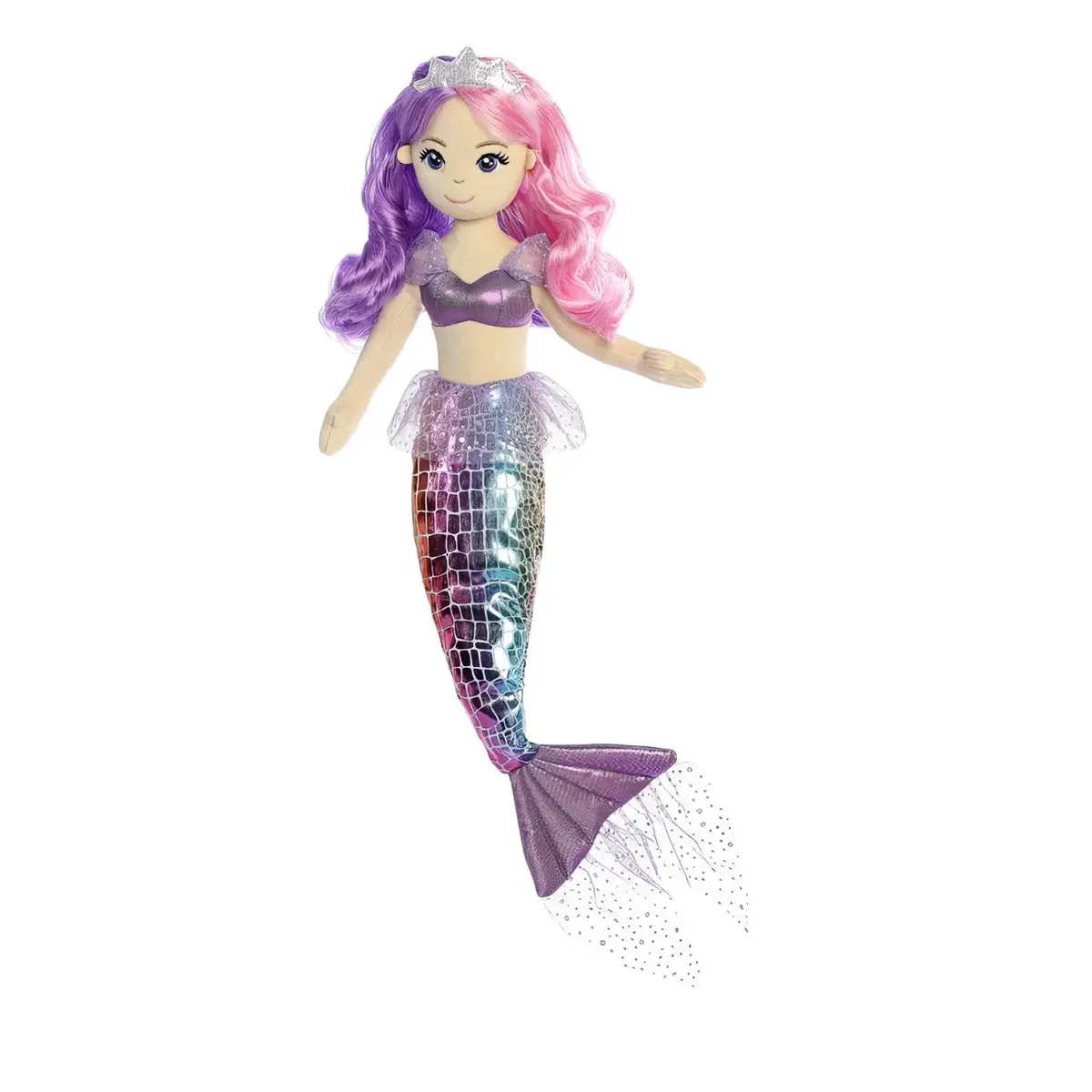 Aurora Sea Sparkles Pastel Sea Iris Mermaid 46Cm Soft Toy 1
