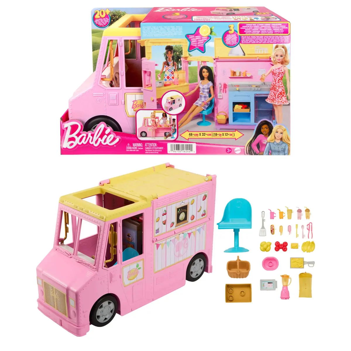Barbie Lemonade Truck Playset With 25 Accessories 1