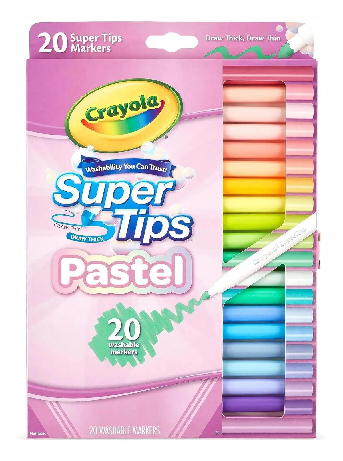 Crayola Pastel Supertips Washable Markers (Pack Of 20) 1