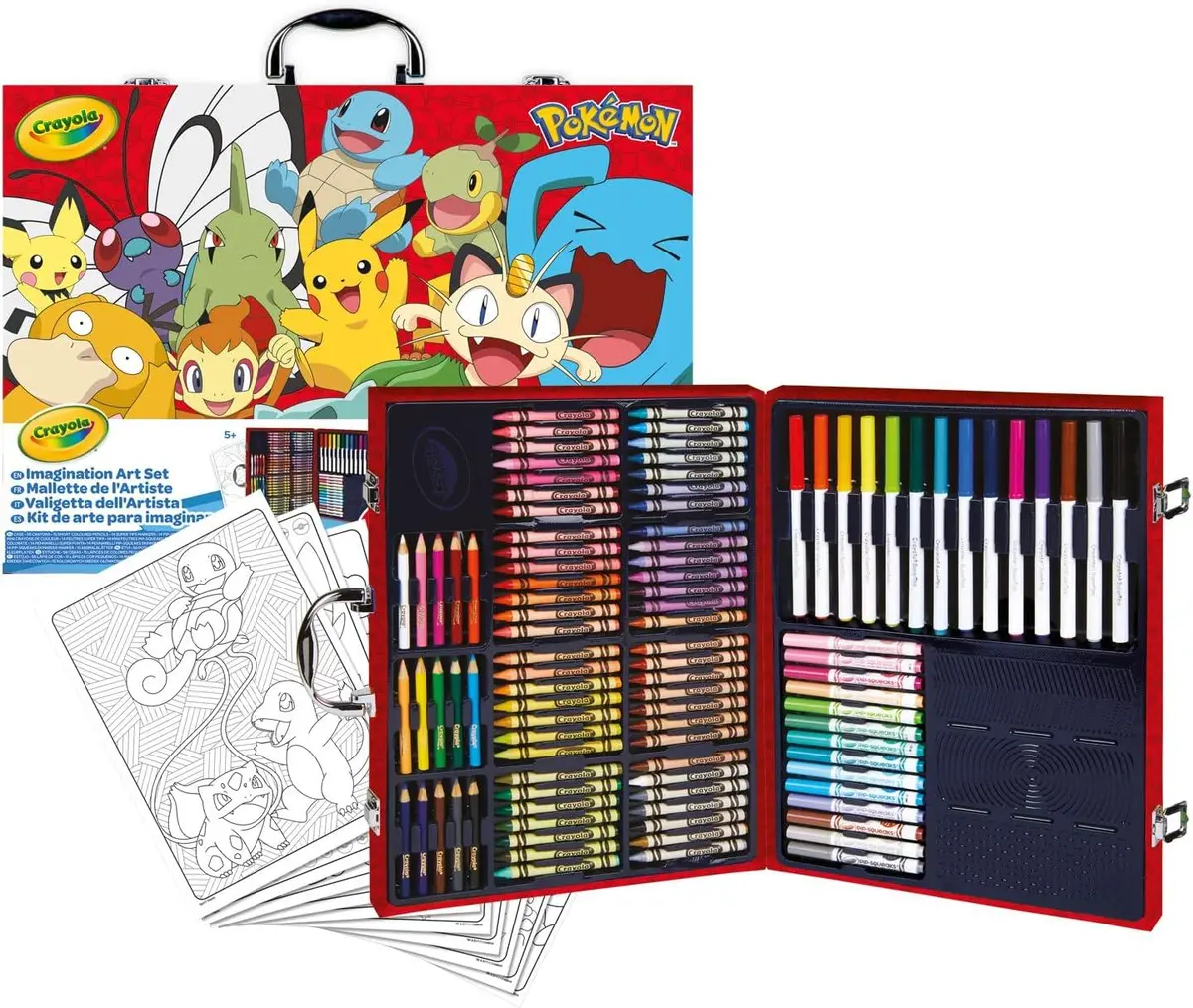 Crayola Pokemon Artist Briefcase Creative Set With 115 Pieces 1