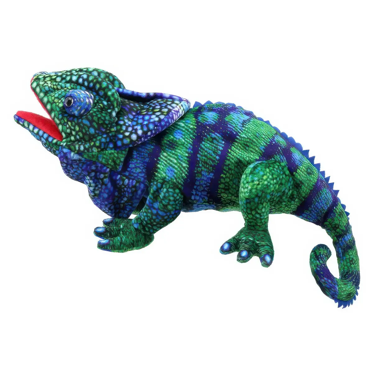 The Puppet Company - Large Creatures - Chameleon Hand Puppet (Blue-Green) 1