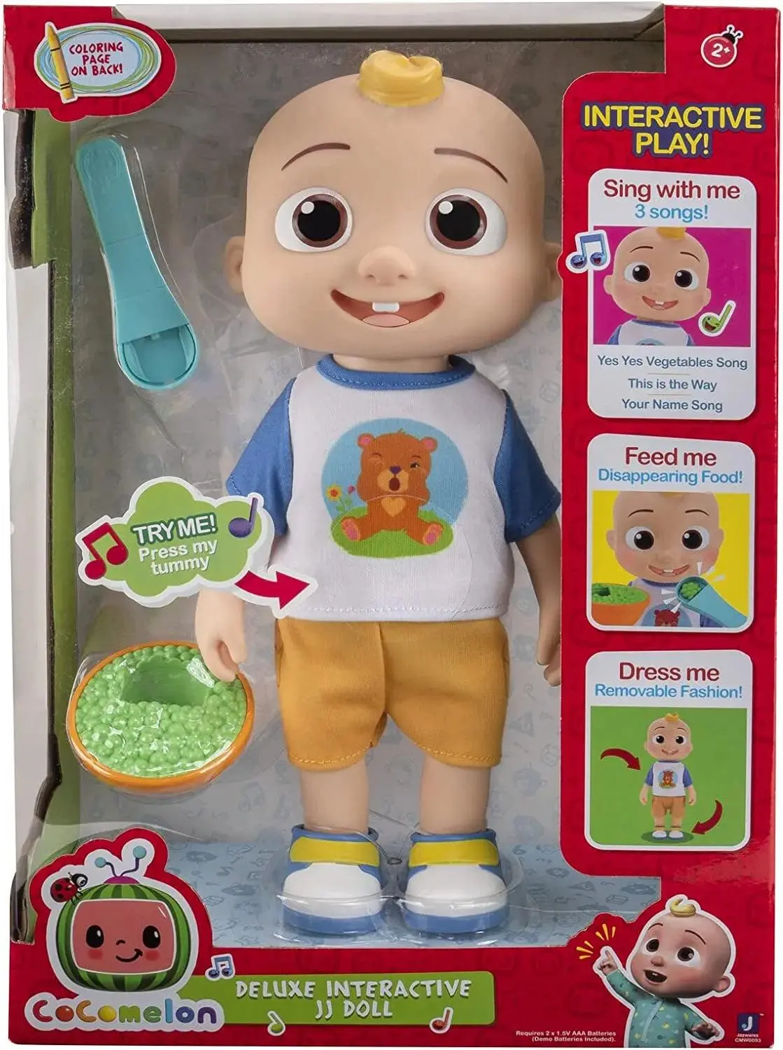 Cocomelon Deluxe Jj Interactive 12-Inch Doll 1