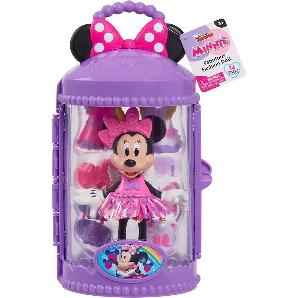Disney Junior Minnie Mouse Fabulous Fashion Doll With Case - Lilac 1