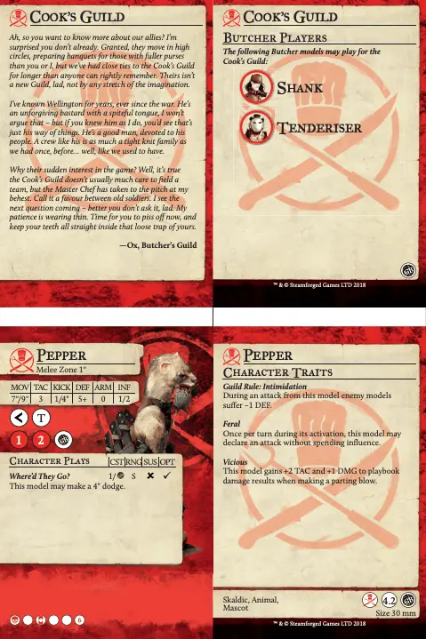 Guild Ball Cook's Guild Cards S4 Print-Friendly (Pdf) 1