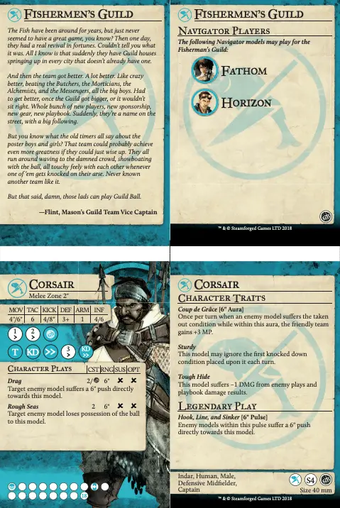 Guild Ball Fisherman's Guild Cards S4 Print-Friendly (Pdf) 1
