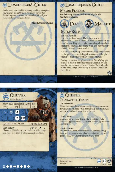 Guild Ball Lumberjack's Guild Cards S4 Print-Friendly (Pdf) 1