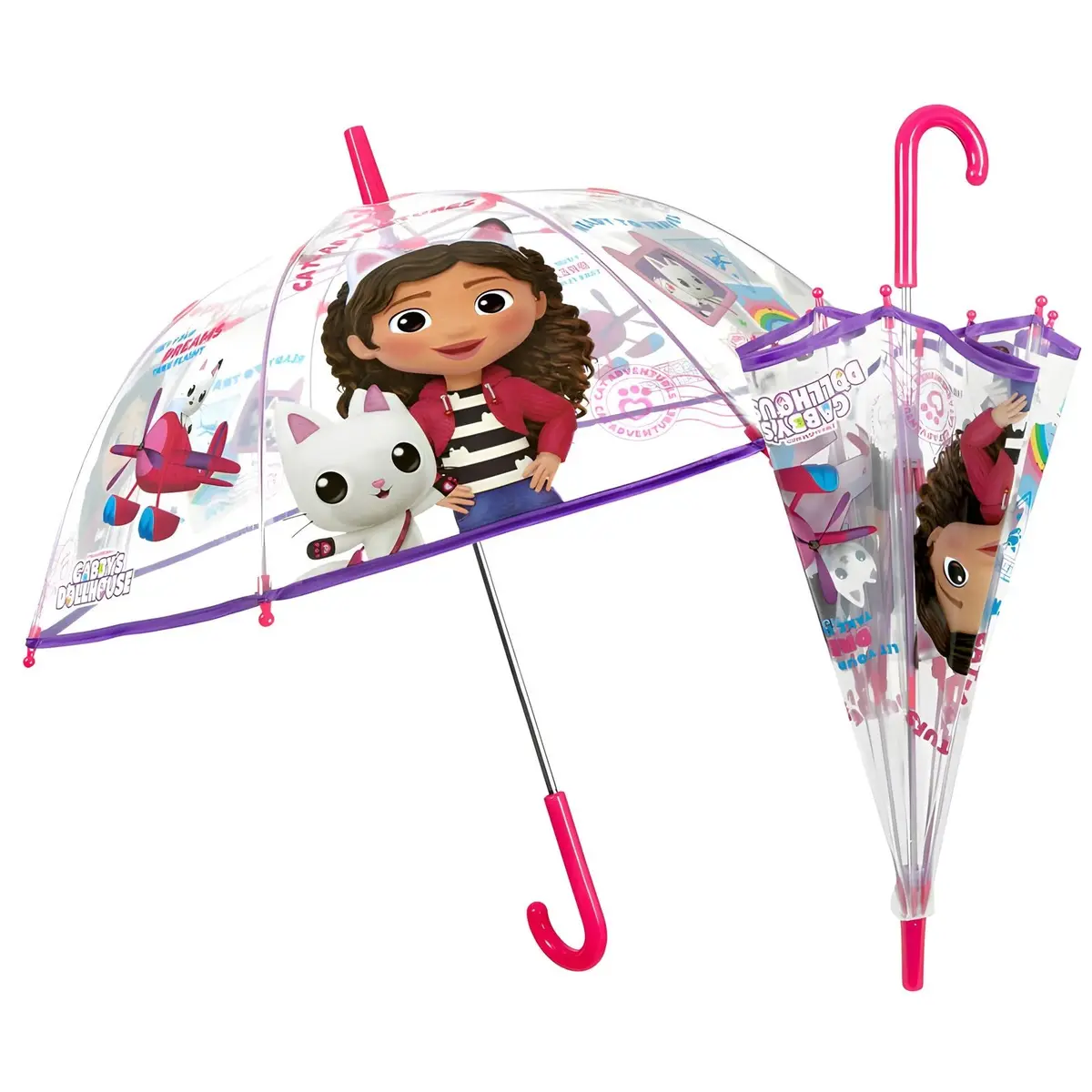Gabby's Dollhouse Transparent Manual Umbrella 45Cm 1