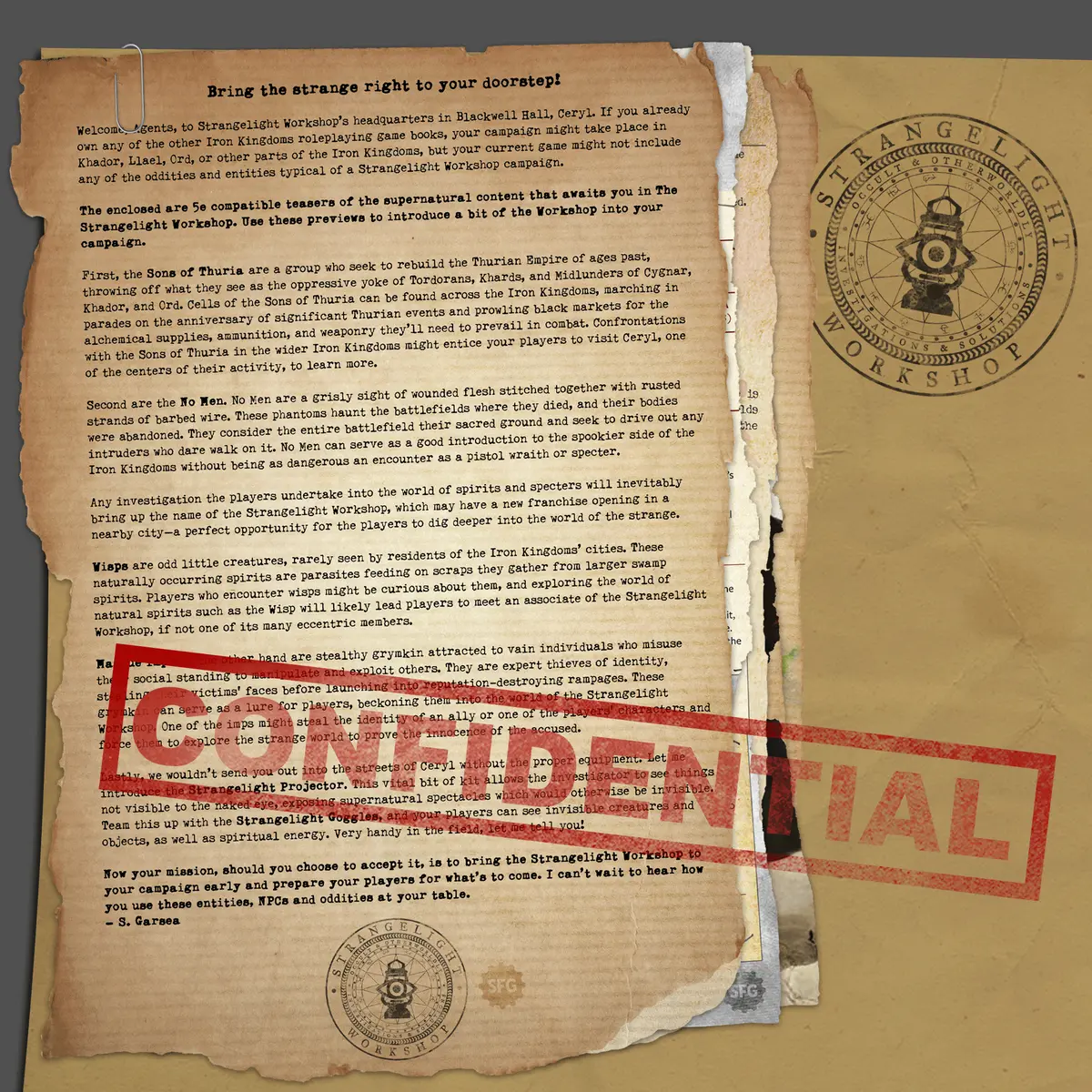 Strangelight Confidential: Secret Files 1