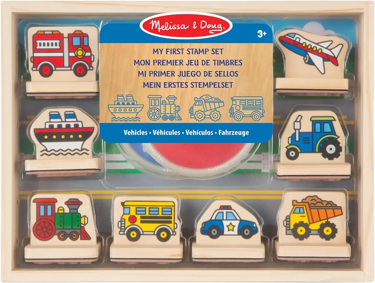 Melissa & Doug My First Wooden Stamp Set - Vehicles 1