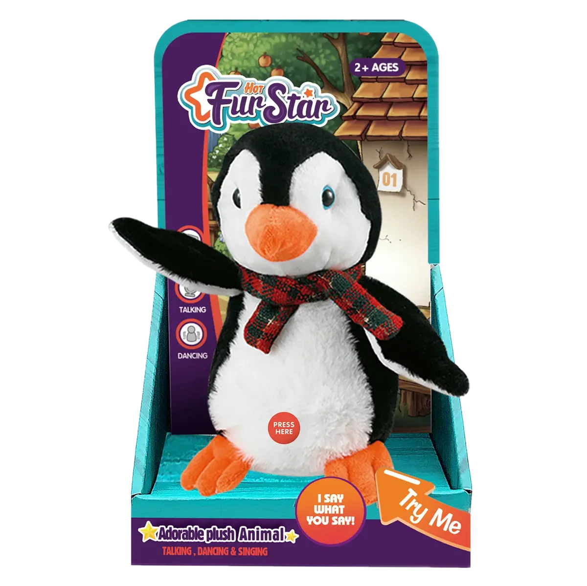 Interactive Penguin Plush Toy, Dancing, Music And Recording 1