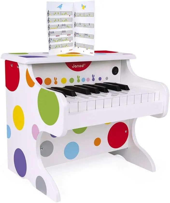 Janod Confetti My First Electronic Wooden Piano 1