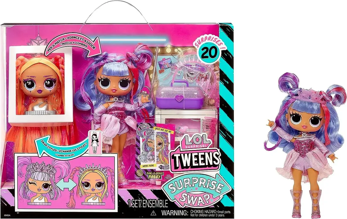Lol Surprise! Tweens Surprise Swap Fashion Doll Buns-2-Braids Bailey 1