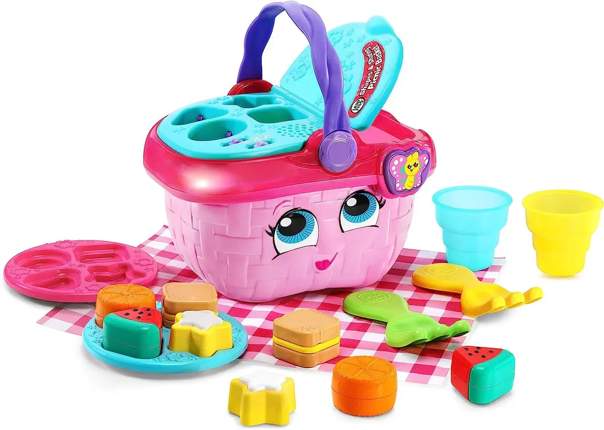 Leapfrog Shapes & Sharing Picnic Basket - Pink 1