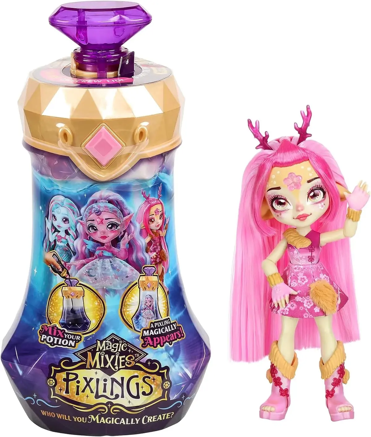 Magic Mixies Pixlings Deerlee Pink 1