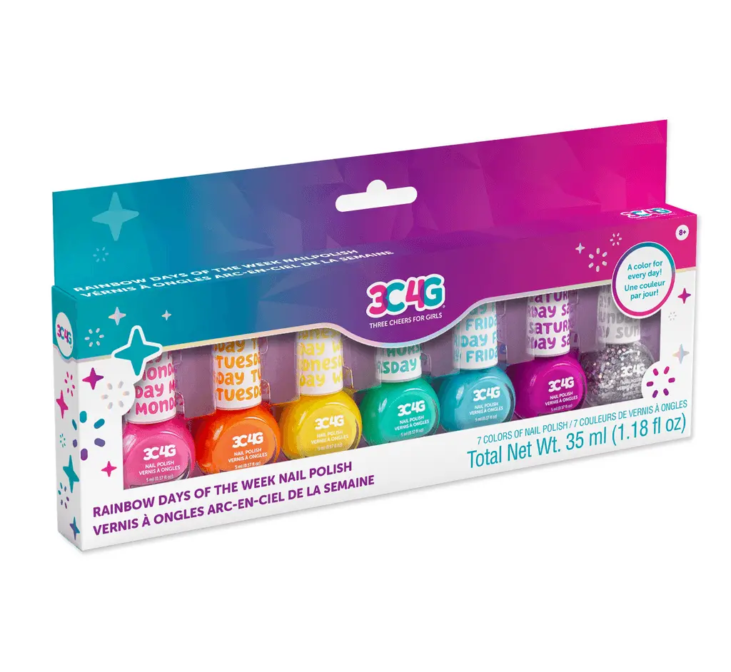 Make It Real 3C4g Rainbow Days Of The Week Kids Nail Polish 1