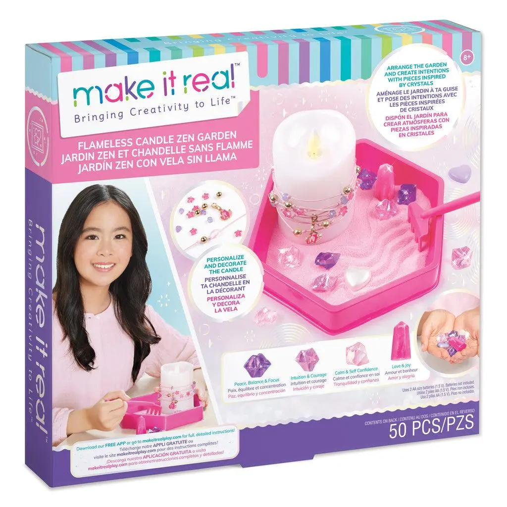 Make It Real Flameless Candle Zen Garden 1