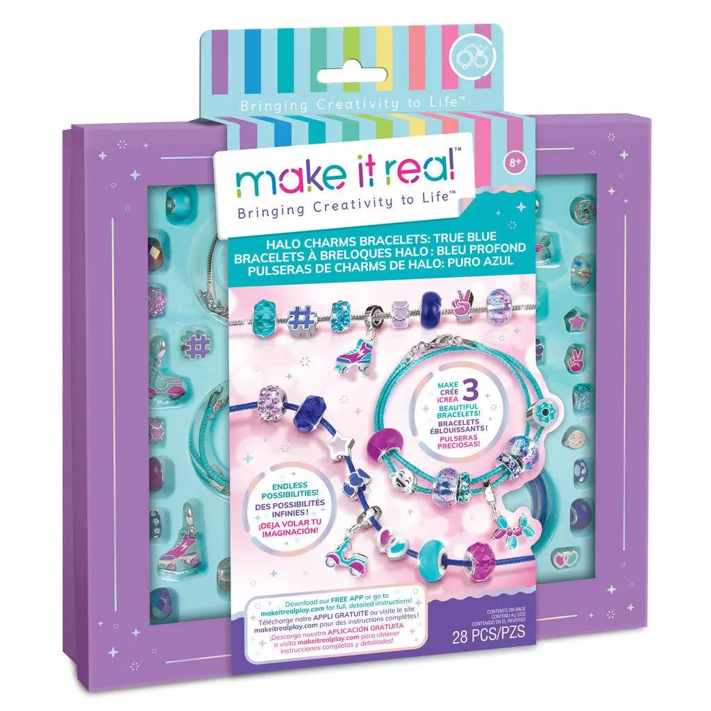 Make It Real Halo Charms Bracelets True Blue 1