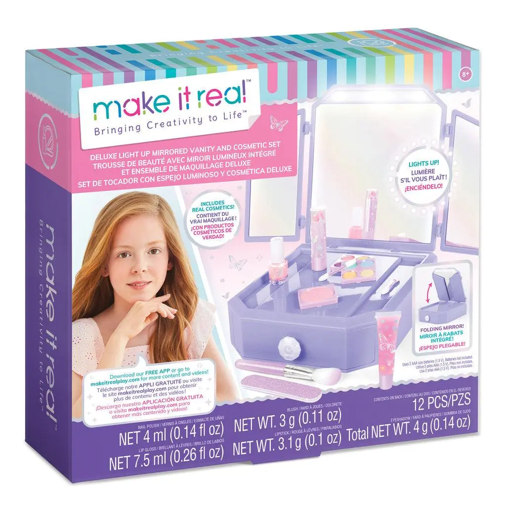 Make It Real Deluxe Light-Up Vanity & Cosmetic Set 1