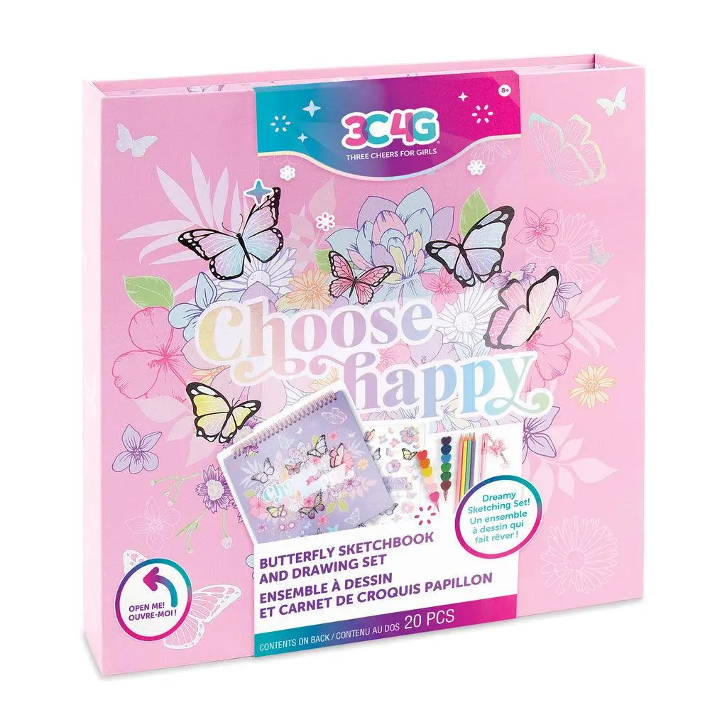 Make It Real 3C4g Butterfly Sketchbook & Drawing Set 1