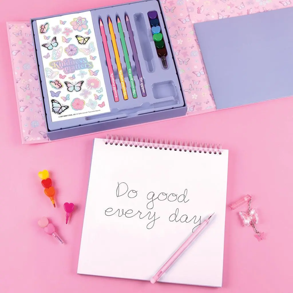 Make It Real 3C4g Butterfly Sketchbook & Drawing Set 2
