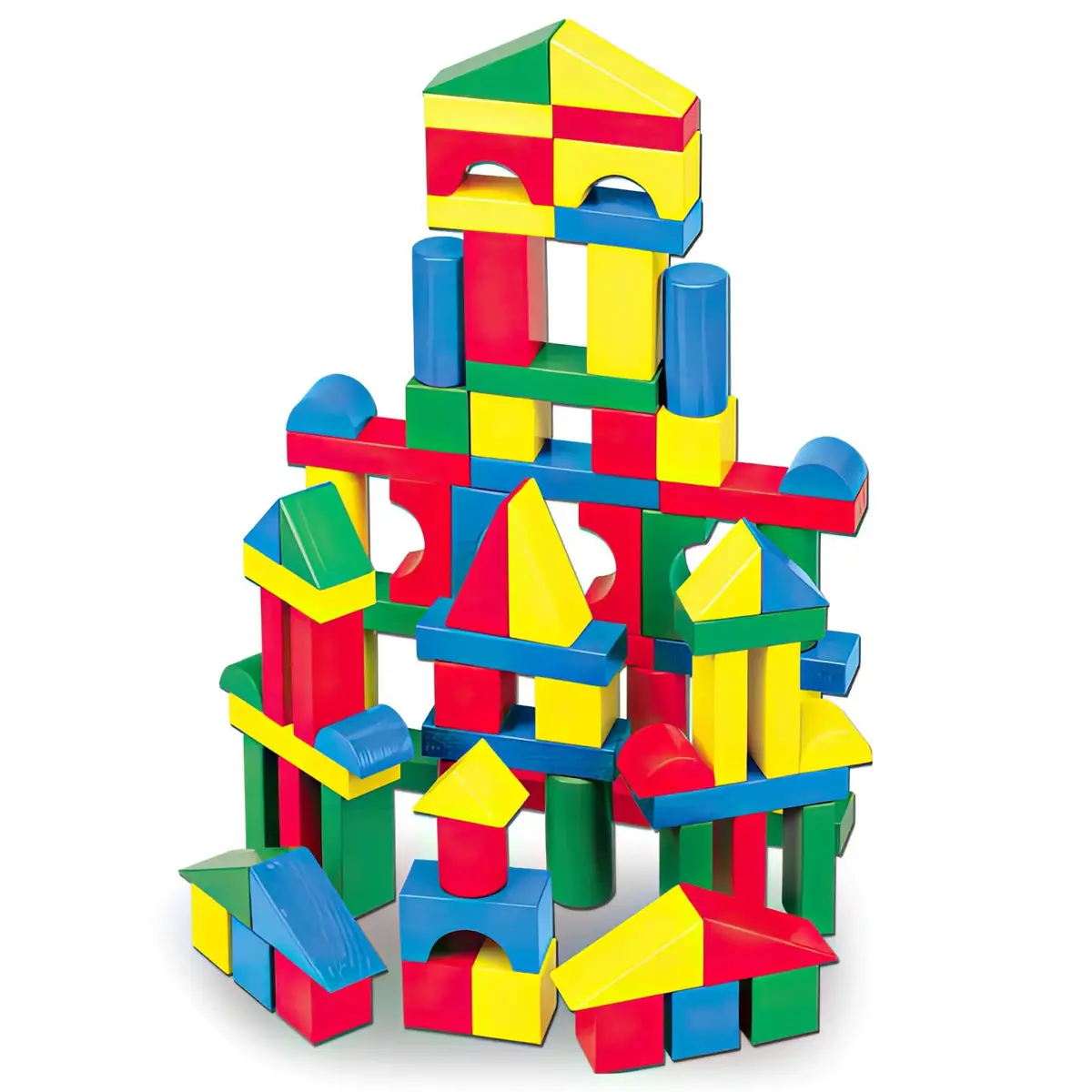 Melissa & Doug 10481 - 100 Piece Wood Blocks Set Building Blocks 1